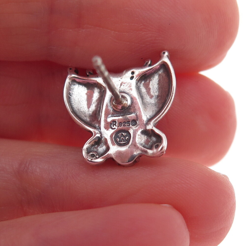 Carolyn Pollack American West 925 Sterling Vintage Rhodonite Butterfly Earrings - Picture 7 of 7